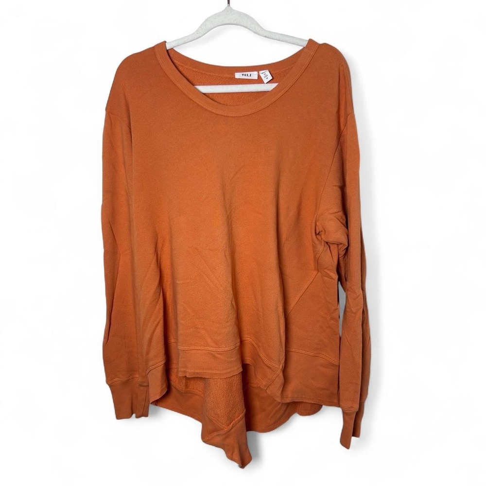 Wilt orange long sleeve sweatshirt in size M #wiltstudio #loungewear